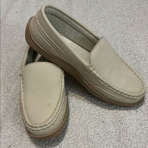My Slippers Leather Moccasins Beach Beige Slip On Shoes